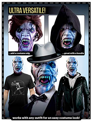 OLYPHAN Vampire Mask Full Face - Scary Halloween Masks for Men Grey/White Nosferatu Monster Costume Adults - Image 4