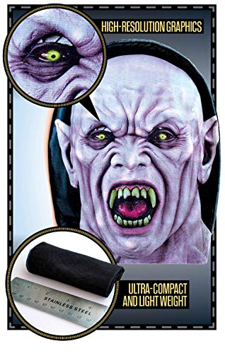 OLYPHAN Vampire Mask Full Face - Scary Halloween Masks for Men Grey/White Nosferatu Monster Costume Adults - Image 3