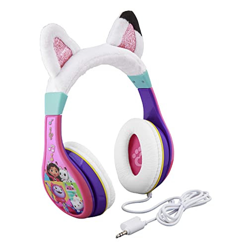 eKids Gabbys Dollhouse Headphones for Kids, Wired Earphones for School, Home or Travel, Includes Headphone Splitter - Image 1