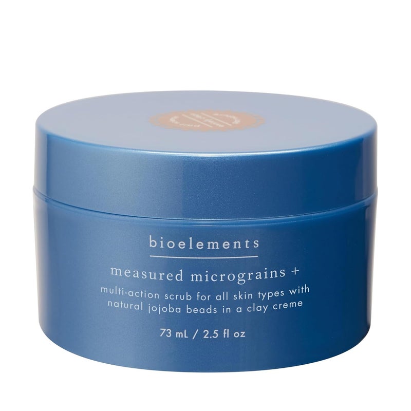 Bioelements Measured Micrograins   4 fl oz  MultiAction Facial Scrub for All Skin Types  Featuring Natural Jojoba Beads in a Clay Creme  Vegan Gluten Free  Never Tested on Animals