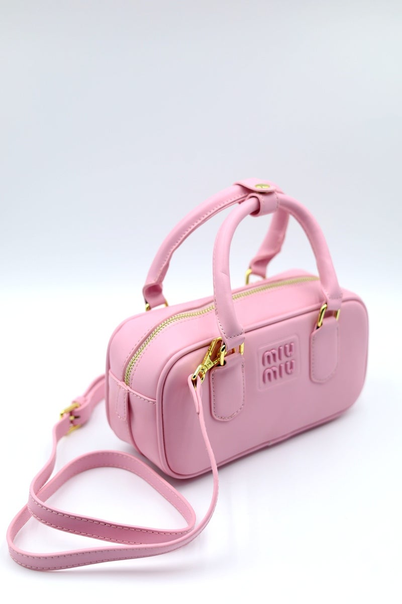 Miu Miu MIU Arcadie Leather Crossbody Hobo Handbag Women Camera With Top Handle  - Image 2