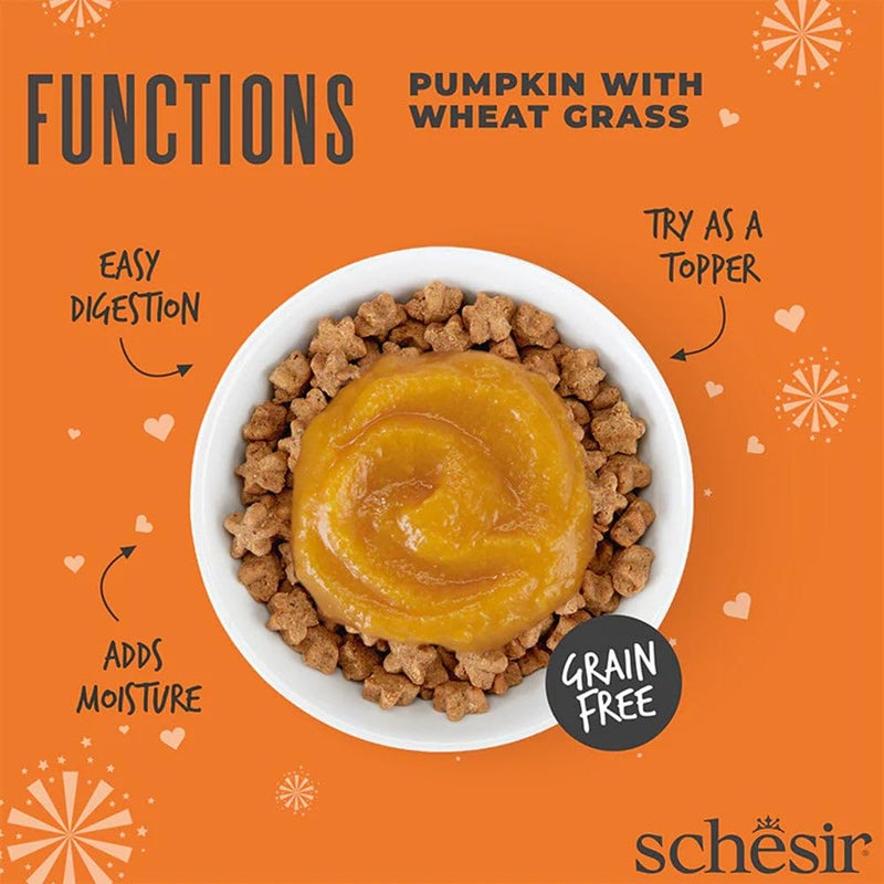 Schesir Function Digestive Topper Pumpkin with Wheat Grass Sensitive Adult Cat Treats - 40 gm | Pack of 3 - Image 3