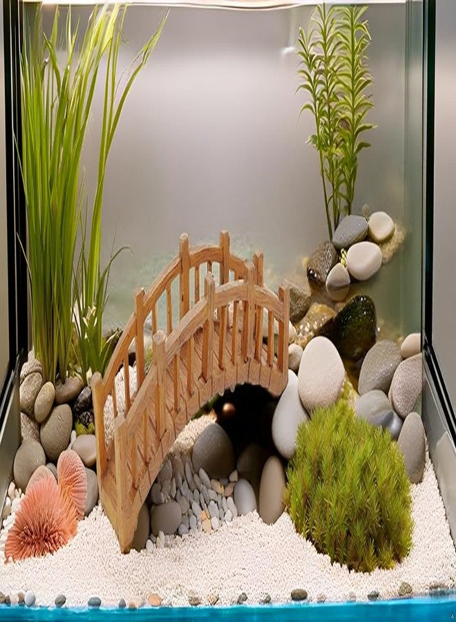 Nicerity Fish Tank Decor Arch-Bridge Drawbridge Aquarium Bridges Resin Ornaments for Aquarium Landscaping Decoration, 4.92"x1.18"x1.77" - Image 2