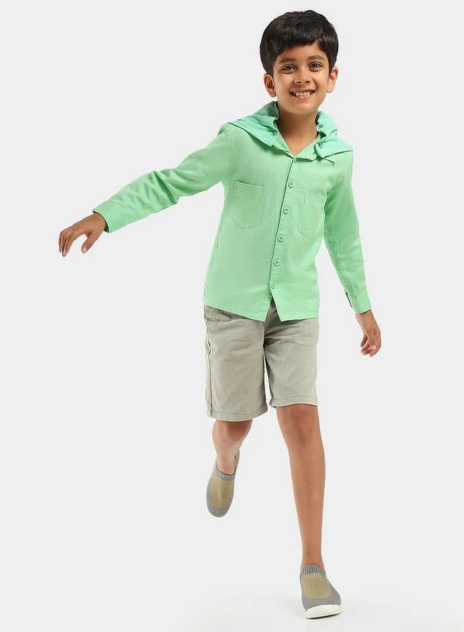 LILPICKS LilPicks Hooded Pocket Front Shirt