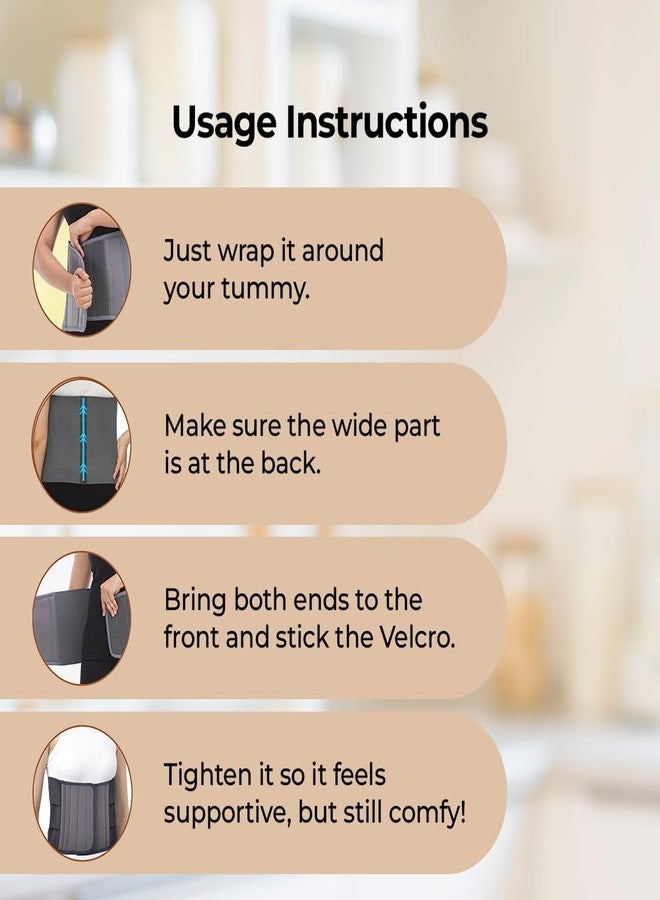 PharmEasy Nylon Postpartum Abdominal Binder Belt For Women & Men - Maternity Waist Support After Delivery, Post C-Section Surgery, Slimming & Weight Reduction -For Belly, Tummy, Stomach - Free Size - Image 5