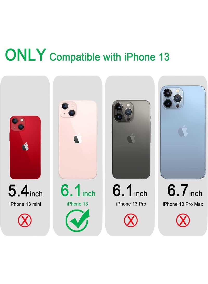 Compatible with iPhone 13 Case, Clear Glitter Soft TPU Shockproof Protective Bumper Cover, Sparkle Bling Sparkly Cute Slim Women Girls Phone Case for iPhone 13, 6.1inch - Image 2