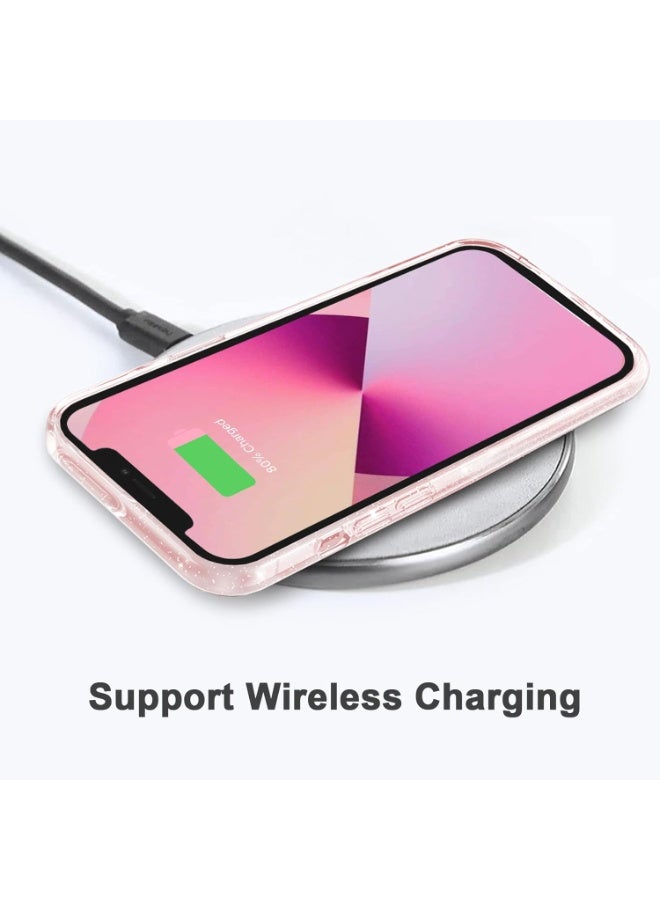 Compatible with iPhone 13 Case, Clear Glitter Soft TPU Shockproof Protective Bumper Cover, Sparkle Bling Sparkly Cute Slim Women Girls Phone Case for iPhone 13, 6.1inch - Image 4