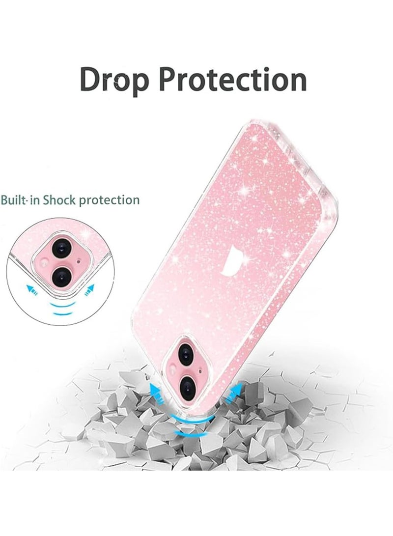 Compatible with iPhone 13 Case, Clear Glitter Soft TPU Shockproof Protective Bumper Cover, Sparkle Bling Sparkly Cute Slim Women Girls Phone Case for iPhone 13, 6.1inch - Image 5
