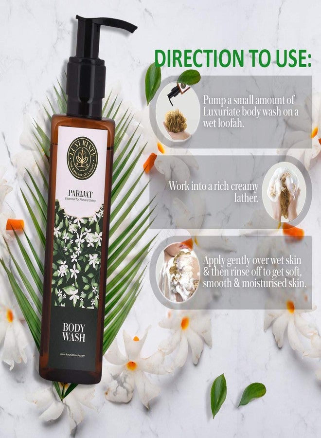 LUXURIATE Parijat Natural Shine Body Wash | Whole Body Shower Liquid for Men and Women | Organic, Paraben Free - 200 ml - Image 3