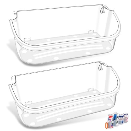 Alvar [2 PACK] UPGRADED 240356402 Refrigerator Door Bin Compatible with Frigidaire Door Shelf Replacement Refrigerator Door Shelves FFSS2615TS0 LFSS2612TF0 FGHS2631PF4A LFSS2612TE0 FFSS2615TS5 Door Bin - Image 1