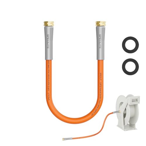 SPECILITE Garden Water Hose 3 ft x 58 in with Female to Female Connector Small Leader Hose for Hose Reel Heavy Duty Flexible Lightweight Water Pipe Outdoor Water Hose Extension Adapter - Image 1