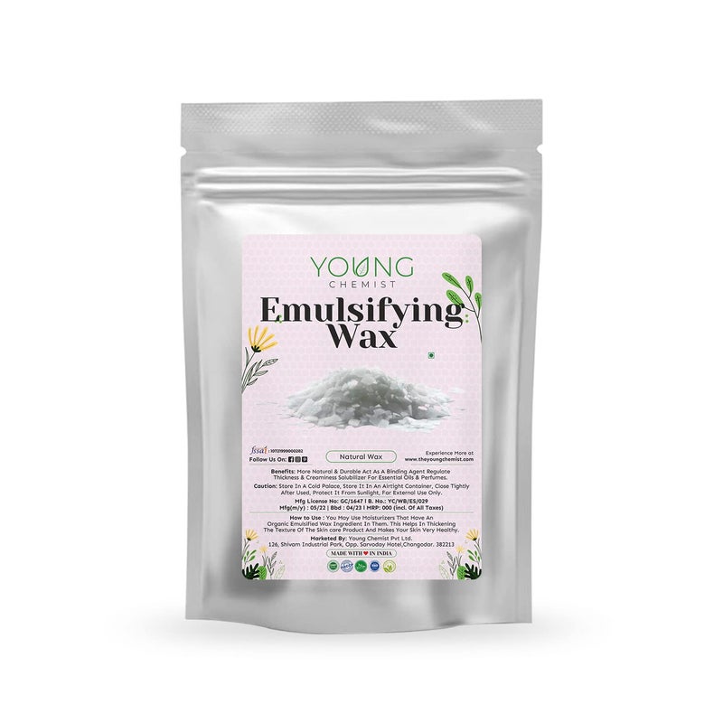 YOUNG CHEMIST Natural Unrefined Raw Emulsifying Wax for Candle Making Home and Kitchen Project Use and Body Care 100 GM - Image 1