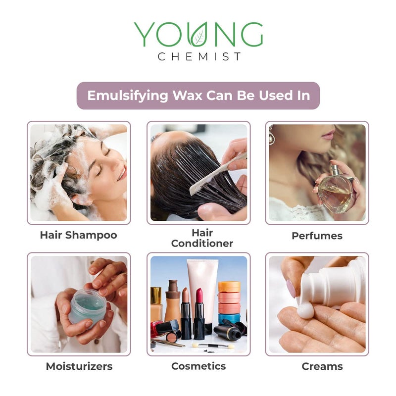 YOUNG CHEMIST Natural Unrefined Raw Emulsifying Wax for Candle Making Home and Kitchen Project Use and Body Care 100 GM - Image 2