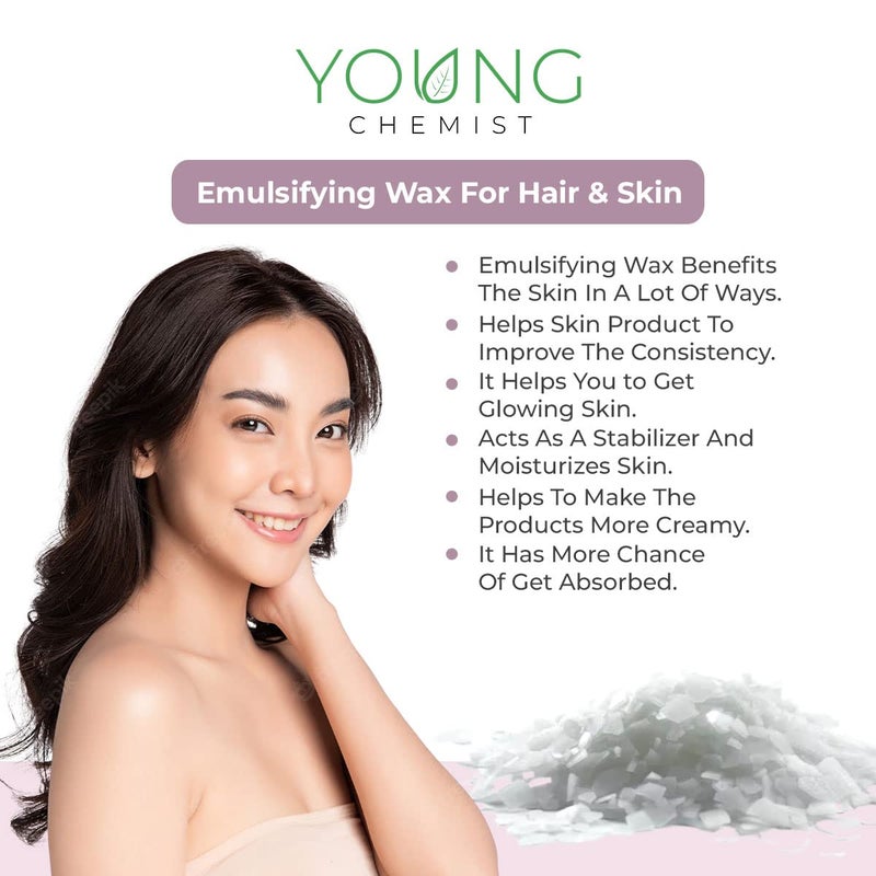 YOUNG CHEMIST Natural Unrefined Raw Emulsifying Wax for Candle Making Home and Kitchen Project Use and Body Care 100 GM - Image 3