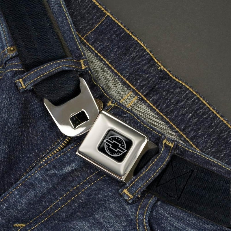 Buckle Down Buckle-Down Seatbelt Belt - Black - 1.0" Wide - Adjustable 20-36 Inches - Image 2
