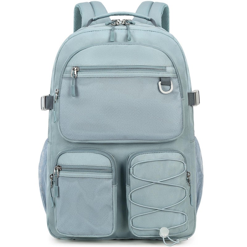 Lohol Water Resistant Backpack with Mulitiple Pockets for School Travel Outdoor College, 15.6 inch Laptop Daypack for Men and Women (Blue) - Image 1