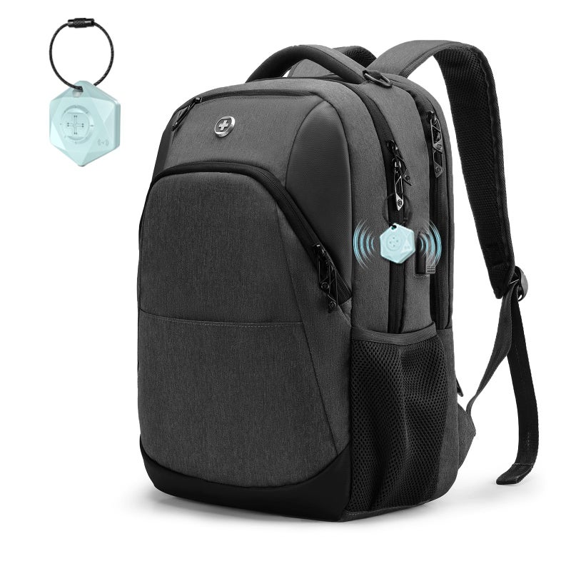 Swissdigital Design Business Laptop Backpack, College Laptops Backpack with USB Charging Port for Men and Women Fits 16 Inch Notebook, Grey-Finder Color Random | SD1670BT013-02 - Image 1