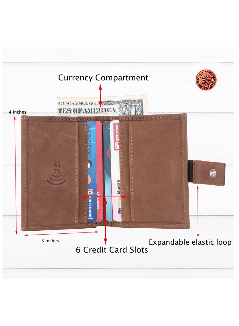 LAVERI LEATHER Laveri Genuine Leather Designer Card Holder Wallet With RFID Protection 4386 EL LP  - Image 2