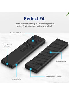 Beauenty Silicone Case For Huawei Rhinoceros Pointing Smart TV Remote Control Case Sleeve with Lanyard (Black)  - Image 2