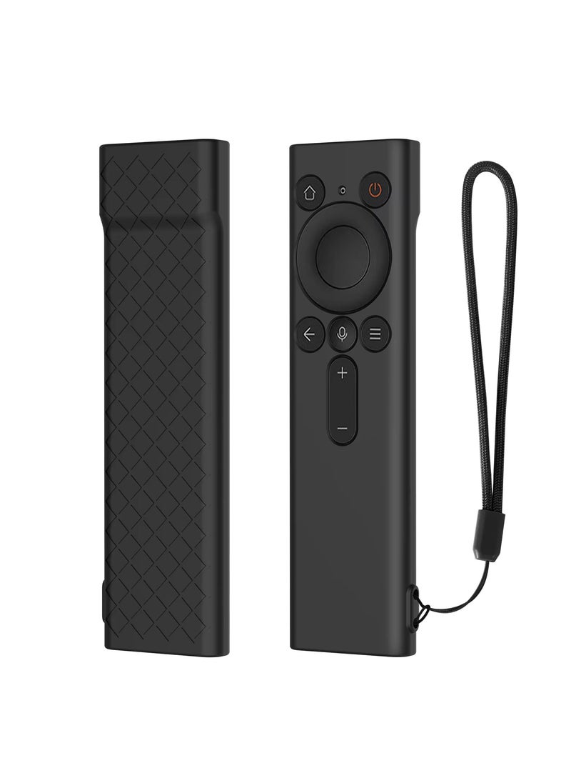 Beauenty Silicone Case For Huawei Rhinoceros Pointing Smart TV Remote Control Case Sleeve with Lanyard (Black)  - Image 1