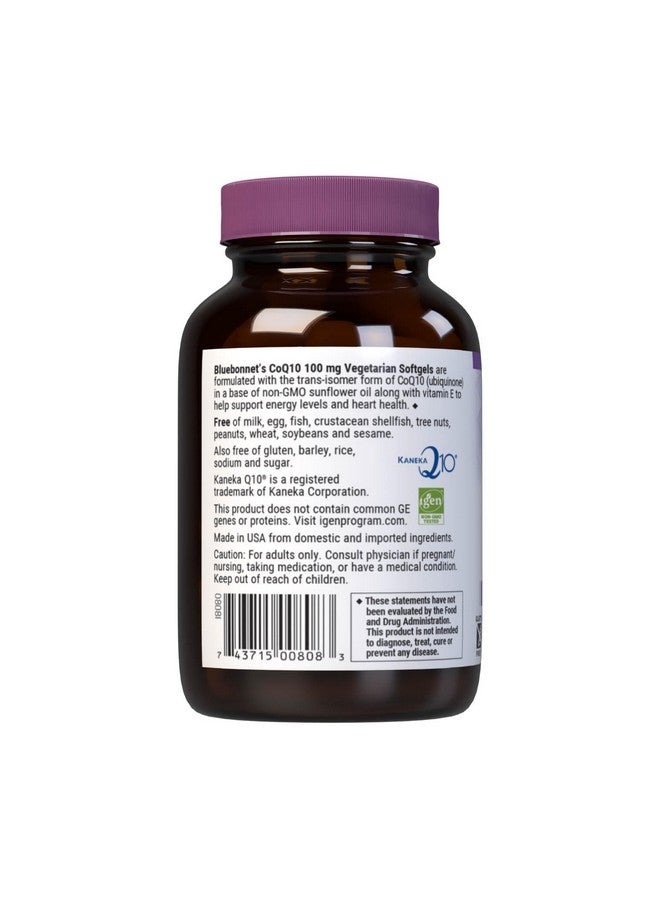 Bluebonnet CoQ-10 Vegetarian Softgels, 100 mg, 60 Count - Image 3