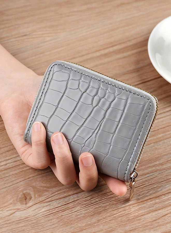 11-slot zipper folding card holder, anti-degaussing zipper, multi-function id coin purse - Image 2