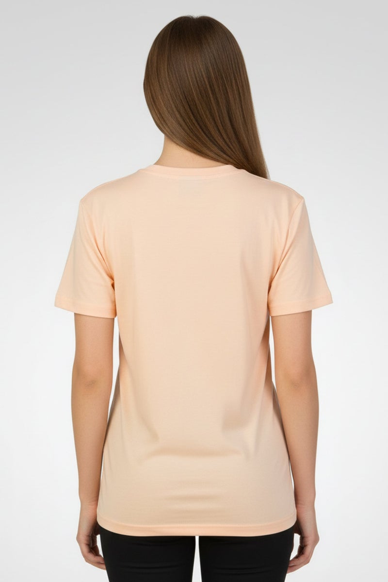 umbro Women Boyfriend Fit Short Sleeve Outdoor T-Shirt, Peach - Image 4