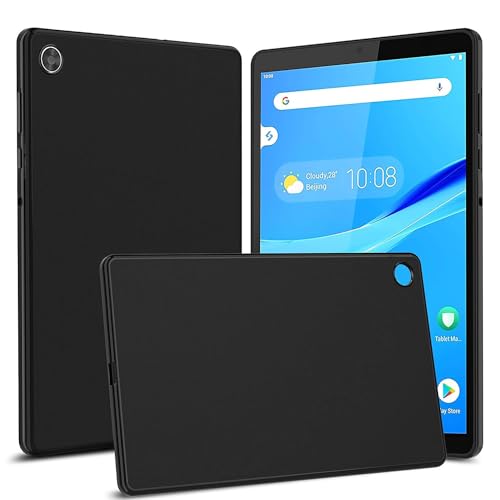 Zaoma Matte Design Soft Silicon Back Case Cover for Lenovo Tab M8 (2nd Gen) 8 inch Tablet Model No. : TB-8505X / TB-8505F (Matte Black) - Image 1
