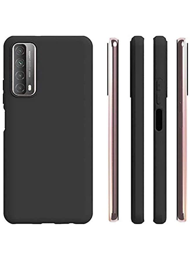 IAF غطاء هاتف هواوي Y7a أسود نحيف يناسب غطاء خلفي من TPU مرن غطاء سيليكون غير لامع أسود لهاتف هواوي Y7a