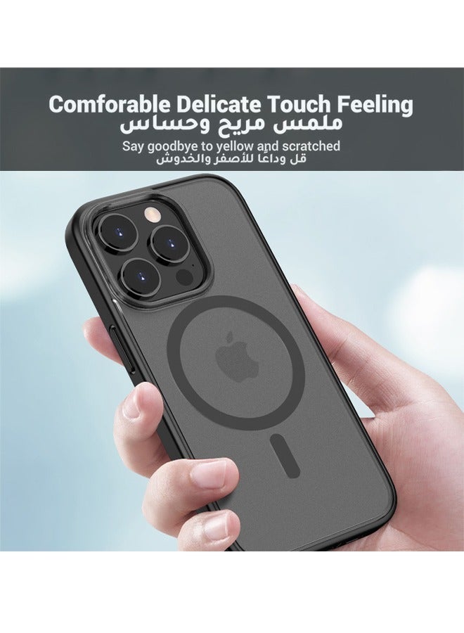 TEAM LUXURY iPhone 14 Pro Max Magsafe Case Supports Magnetic Wireless Charging【Shockproof Military-Grade Protection】Anti-Fingerprints Anti-Scratch, Slim Never Yellowing Magnetic iPhone 14 Pro Max Back Cover  - Image 4