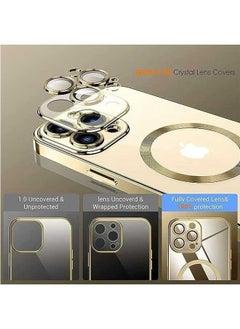 Ocean iPhone 15 Pro Case (Gold), TPU Material, Anti Scratch And Shockproof, With Electroplated Magnetic Attraction, Camera Lens Full Protection, Compatible With MagSafe Wireless Charging  - Image 3