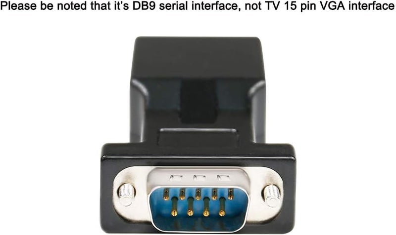 D-tech DB9 to RJ45 Serial Adapter RS232 Male to RJ-45 Female Ethernet Converter Compatible with Standard 9 Pin RS-232 Devices - Image 3