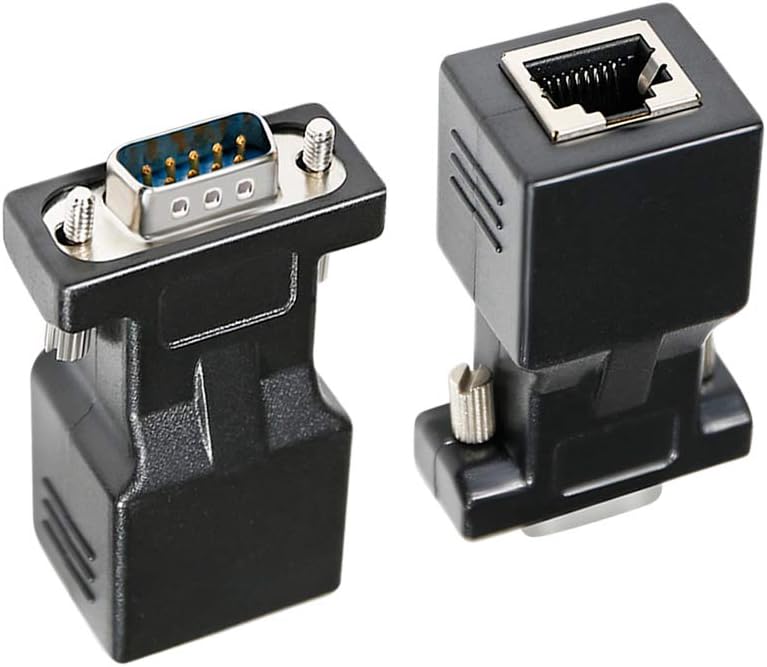 D-tech DB9 to RJ45 Serial Adapter RS232 Male to RJ-45 Female Ethernet Converter Compatible with Standard 9 Pin RS-232 Devices - Image 4