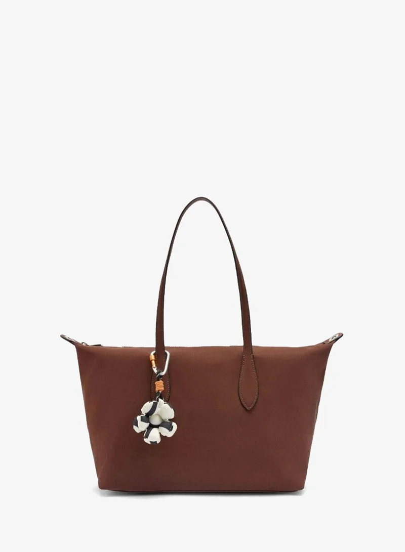 PARFOIS Shopper bag with soft texture with pendant