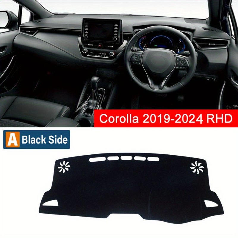 For Toyota Corolla E180 E150 2014 2015 2016 2017 2018 RHD Dashboard Cover Mat UV Protection Anti Skid Car Mat Black - Image 3