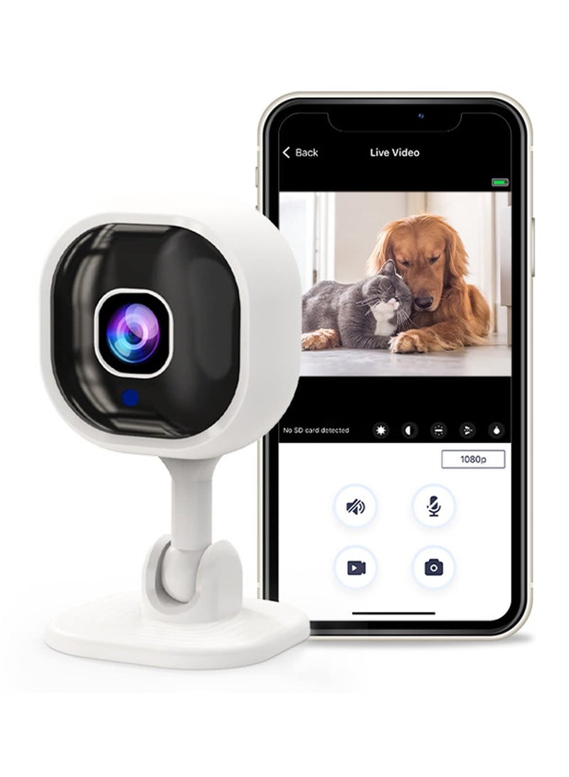 1080P HD Wireless WiFi Smart Security Camera with Night Vision, Two-Way Audio, Motion Detection, and Video Playback for Indoor/Outdoor Home, Baby, Elder, and Pet Monitoring. - Image 1