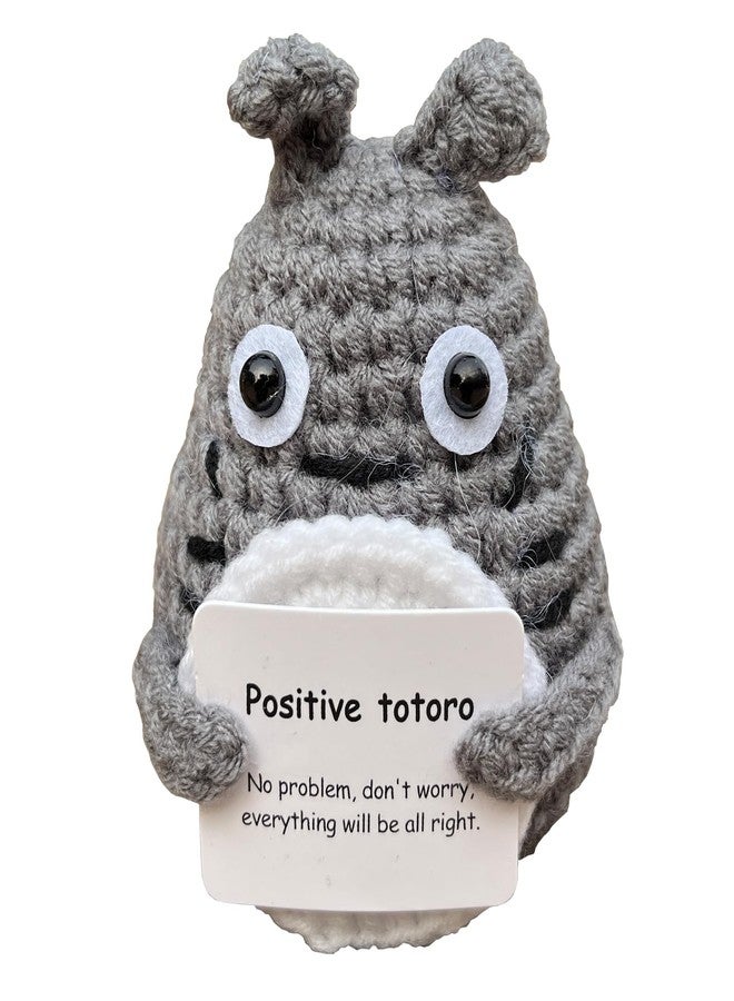 PLWalker Emotional Support Totoro Animals Gifts for Men Women, Positive Crochet Crocheted Totoro Plush Plushies Home Decor - Image 1
