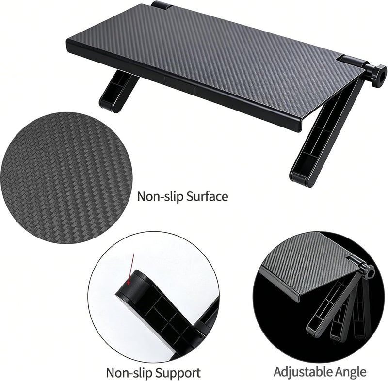 Wesoke TV Top Shelf Screen Top Storage Stand, Black Computer Monitor Top Mounting Bracket Adjustable Cable Box Mount Shelf with 13 inch/33cm Platform for Speakers, Router, Sound Bars, Game Console - Image 3