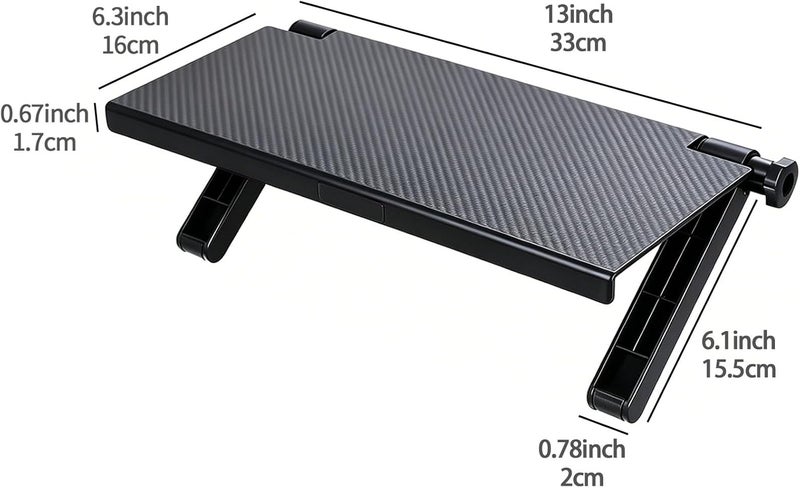 Wesoke TV Top Shelf Screen Top Storage Stand, Black Computer Monitor Top Mounting Bracket Adjustable Cable Box Mount Shelf with 13 inch/33cm Platform for Speakers, Router, Sound Bars, Game Console - Image 2