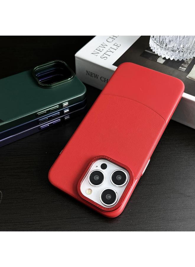 S-TOP Case For iPhone 16 Pro Max Napa Texture PC + Leather Phone Case - Image 5