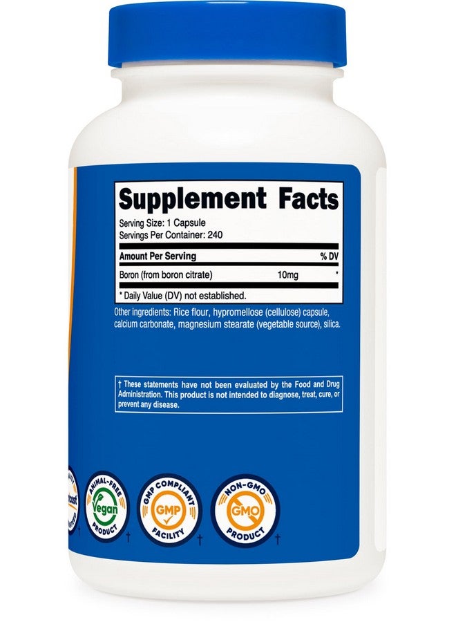 Nutricost Boron Capsules 10mg, 240 Vegetarian Capsules, Gluten Free and Non-GMO - Image 5