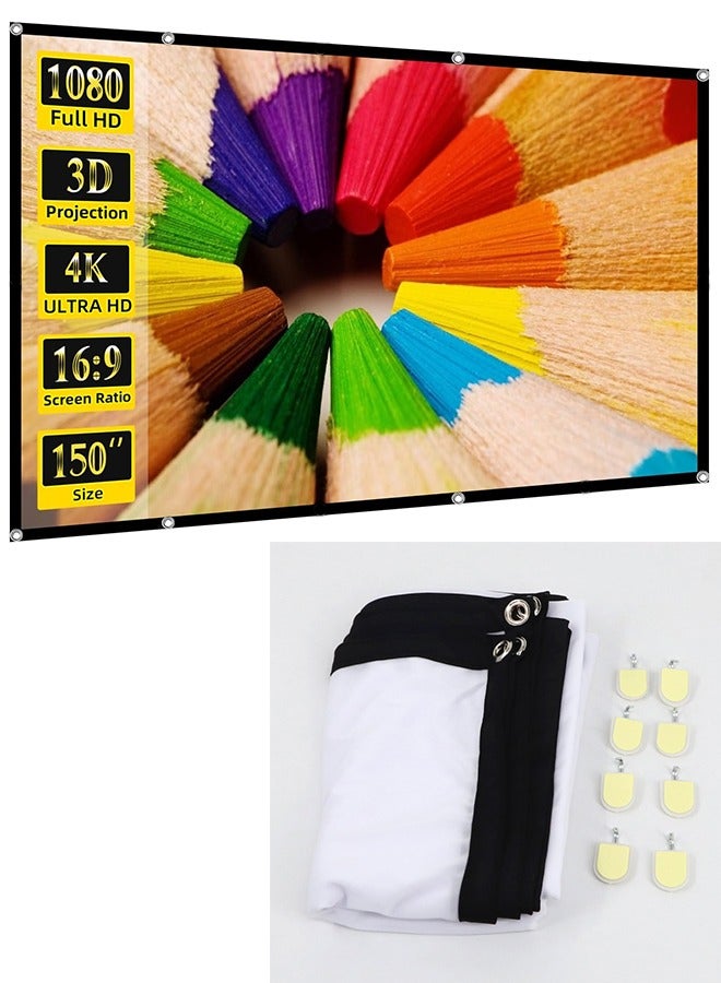 Generic Screens Sable Frame Projector Screen Diagonal 16:9 Diag Active ...