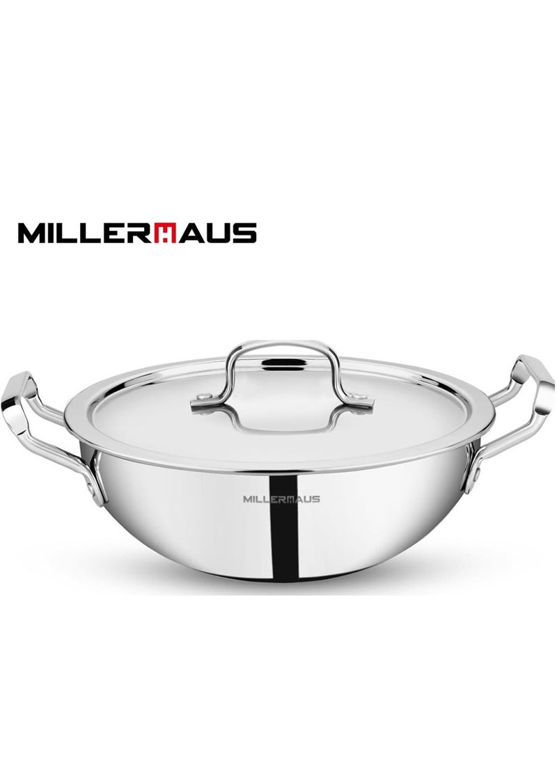MILLERHAUS TRIPLY KADAI WITH LID 24 CM  - Image 1
