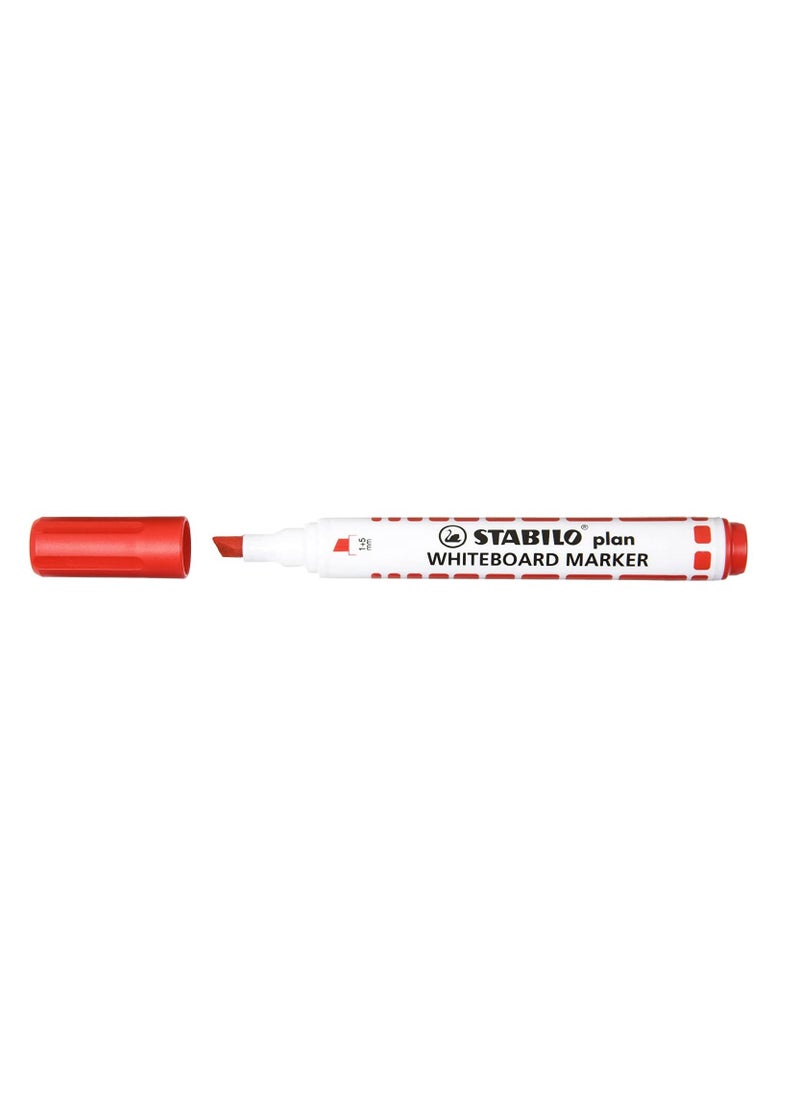 STABILO Stabilo 643/40 Set of 10 Marker Pens - Red 