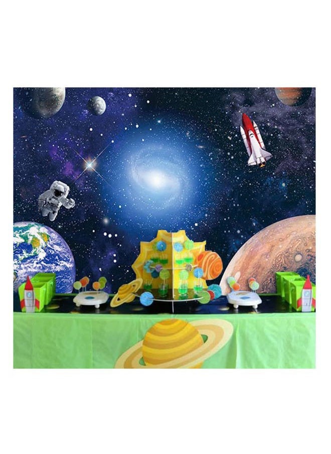 CGXINS - Outer Space Backdrop for Baby Kids Astronaut Themed Birthday Party Decoration 7x5ft Universe Galaxy Stars Newborn Baby Shower Photo Background Photography - Image 1