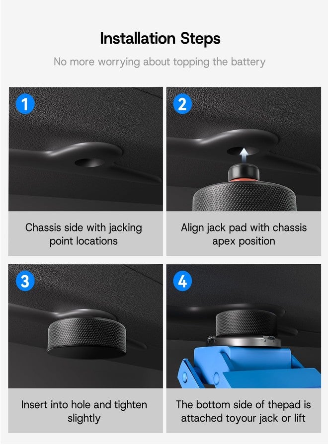 SUMK Lifting Jack Pad for Tesla Model 3/Y/S/X, 4 Jack Pad Pucks Jack Lift Pad Adapter Tool with a Storage Case Tire Tools Accessories for Tesla Vehicles 2013 to 2024 - Image 5