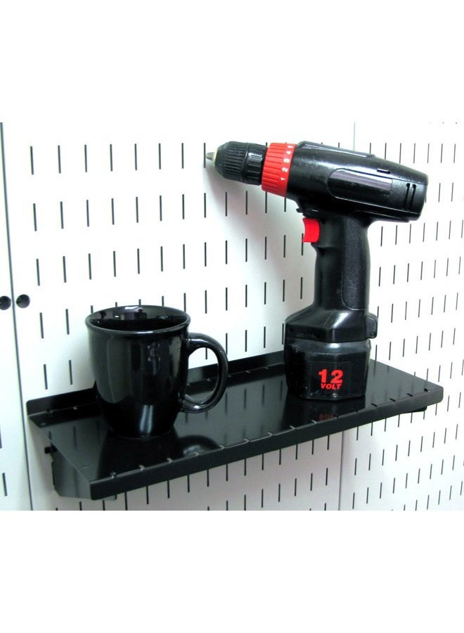 Wall Control ASM-SH-1606 B رف بيج بورد عميق للتجميع للتحكم في بيج بورد فقط، 6 بوصة، أسود - Image 4