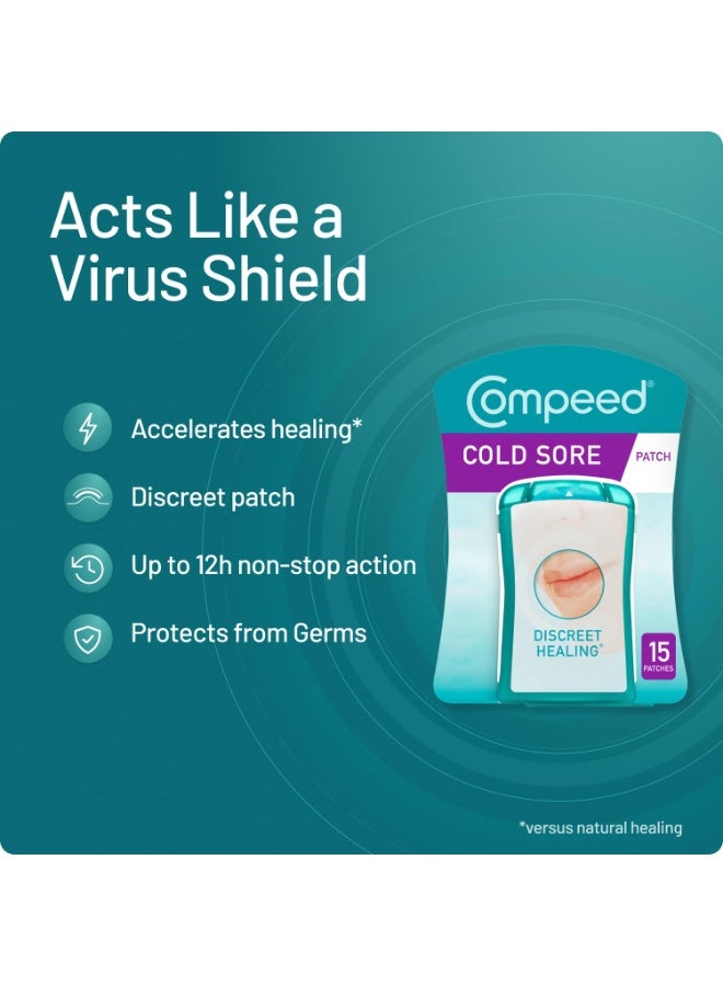 Compeed Cold Sore Patch-Invisible, Fever Blisters For Lips With 12 Hours Non Stop Action Lip Patch For Women, Men And Kids, 15 Pcs Pack - Image 4