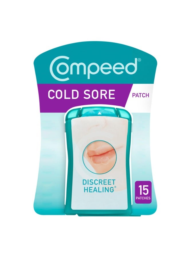 Compeed Cold Sore Patch-Invisible, Fever Blisters For Lips With 12 Hours Non Stop Action Lip Patch For Women, Men And Kids, 15 Pcs Pack - Image 1