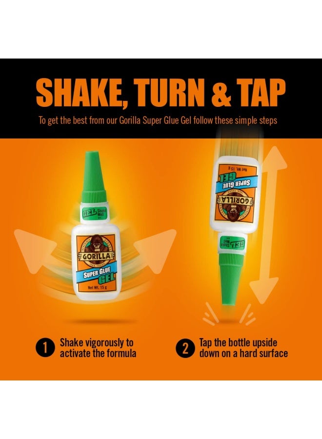 Gorilla Super Glue Gel 15 Gram Clear Pack Of 1 - Image 4